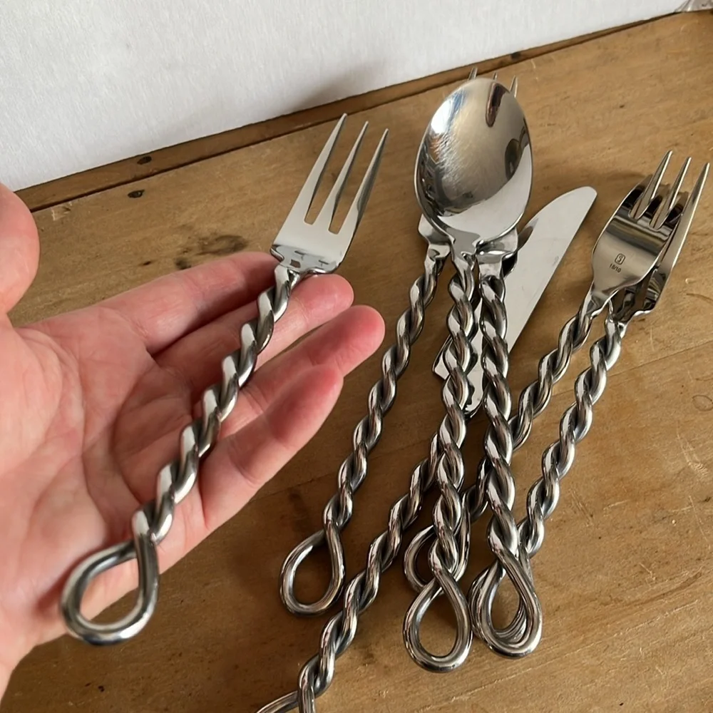 Gourmet Settings (GS) Silver Braid 18/10 Stainless Steel Flatware
